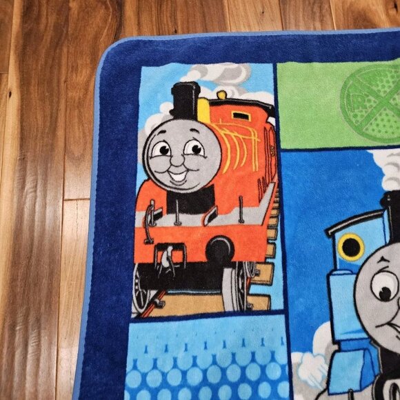 Thomas Train Engine Toddler‎ Baby Blanket Throw Plush Soft Blue 2011 Percy James - Picture 5 of 9